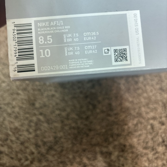 Nike Air Force 1 Low '07 SE black and red - Picture 8 of 10